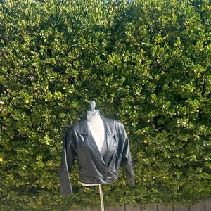 Vintage 1980s Cropped Leather Jacket